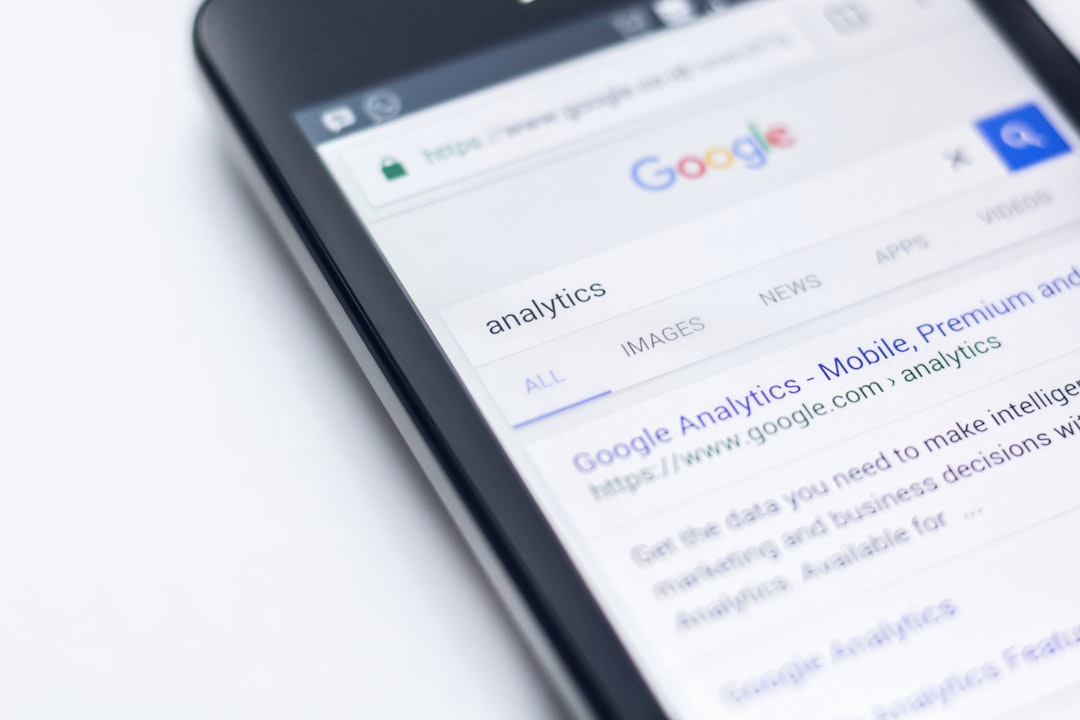 Google search results displayed on a smartphone screen representing mobile SEO optimization