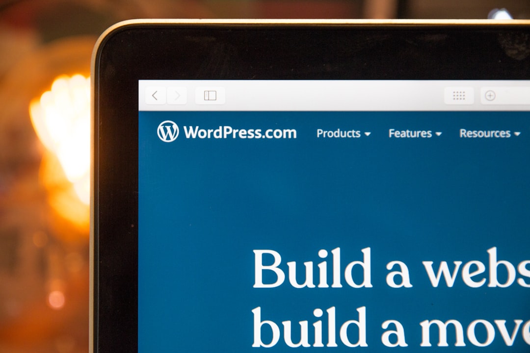 WordPress.com website displayed on a laptop screen representing WordPress SEO optimization