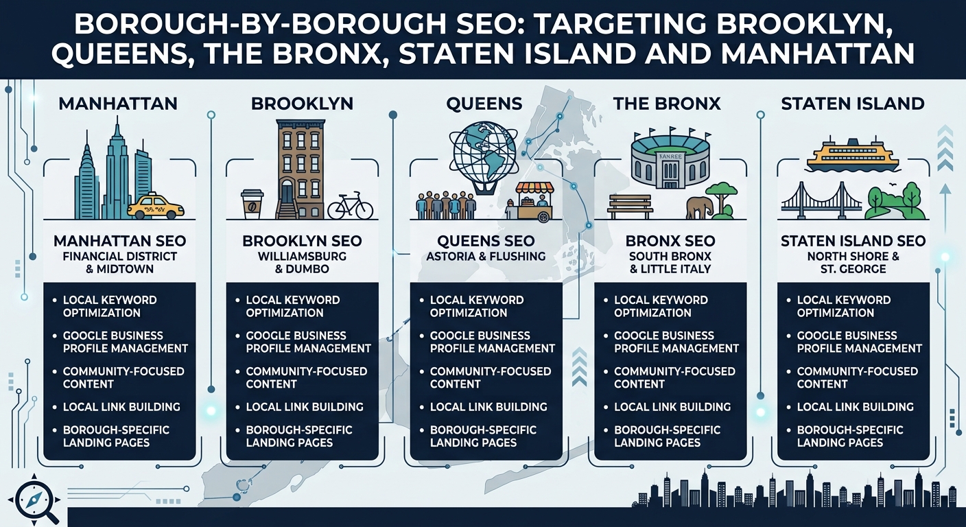 Borough-by-Borough SEO Targeting Brooklyn, Queens, the Bronx, Staten Island and Manhattan