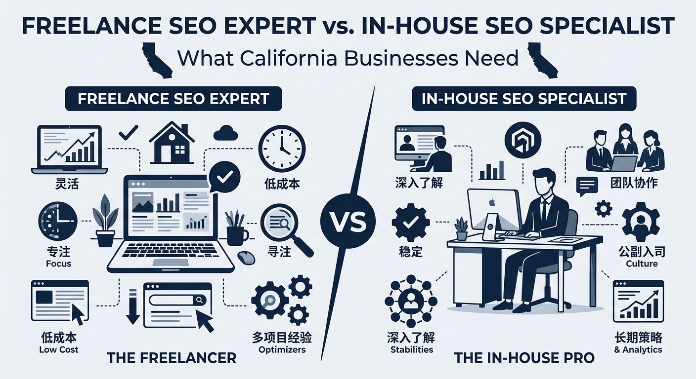 Freelance SEO Expert vs. In-House SEO Specialist: What California Businesses Need