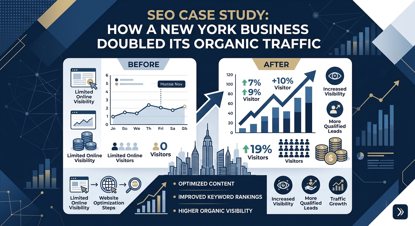 SEO Expert in New York, SEO Case Study, Organic Traffic, SEO Results, Traffic Growth