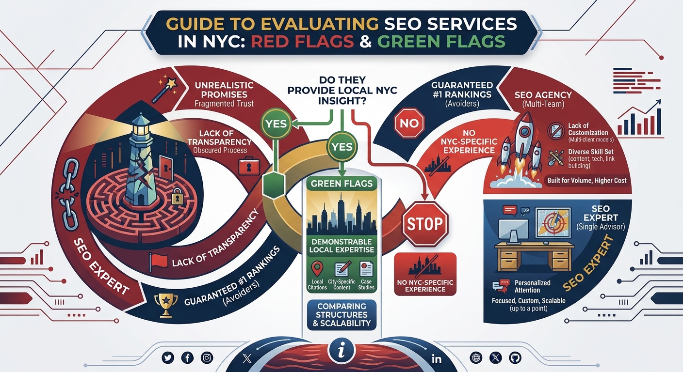 SEO Expert in New York, SEO Consultant NYC, SEO Red Flags, SEO Scams, Hiring Mistakes